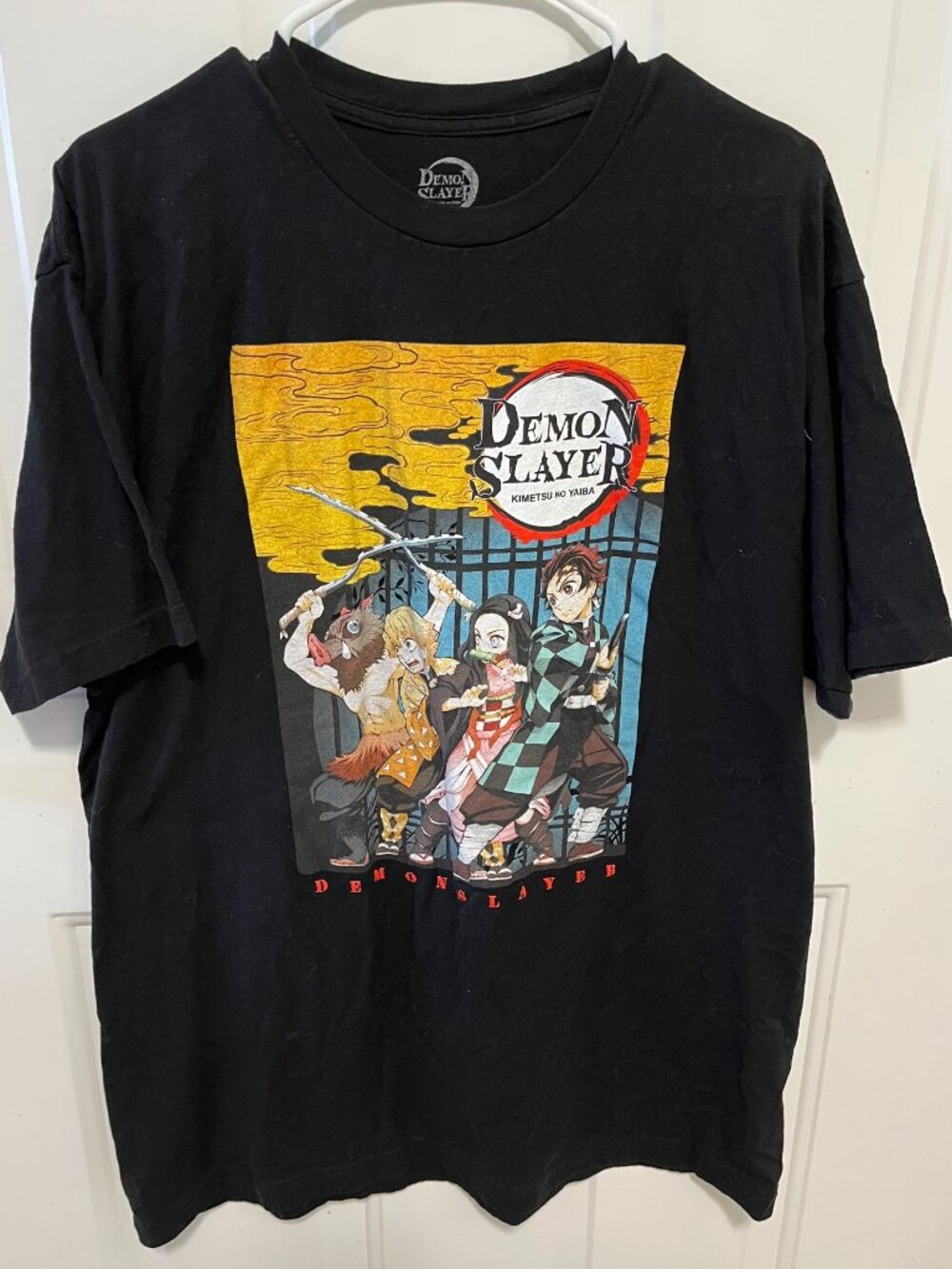 Demon Slayer - Unisex Tee - Size XL - Graphic T-Shirt - Black